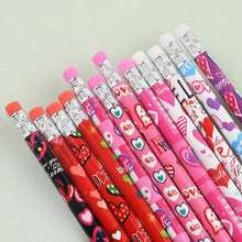 20/10/5支装情人节铅笔带橡皮擦，适合作为派对礼物、赠品、办公奖励、学习用品、课堂奖励、生日礼物、节日礼物、情人节礼物【混合发货】