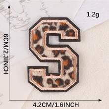 A~Z English Alphabet Letters Badge Patches,Leopard Print Applique Embroidery Iron On Stickers For Clothing,DIY Name Garment - Leopard - View 25