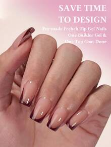 150 piezas Pegatinas de uñas acrílicas francesas cortas y cuadradas Conjunto de arte de uñas DIY para presionar, Estilo rosa Y2K Uñas artificiales adecuadas para salones de uñas, uso diario de niñas y mujeres y fiestas festivas