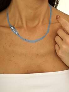 Personalized Cross Name Necklace, Baptism Gift, Cross Pendant Jewelry, Christian Gift, Christmas Gift, Communion Gift, Suitable For New Year, Birthday, Anniversary, Baptism, Christian - Multicolor 7 - View 7