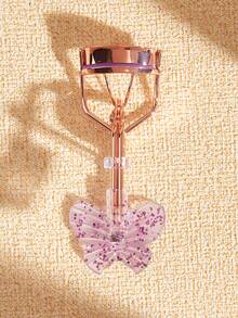 Transparent Butterfly Glitter Eyelash Curler Gift Set - Rose Gold Luxury Curler, Easy Press, Painless Curl, Long-Lasting Sunflower Lash Shaping, Makeup Artist Recommended Tool, Ideal Dreamy Makeup Gift For Women - Mauve Purple - View 1