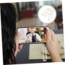 2 piezas Cadena Celular Mujer Decorativa Antiprdida con Abalorios Letras Bohemias para Colgar Celular Accesorio Creativo para y Adorno Colgante - inicial - Ver 2