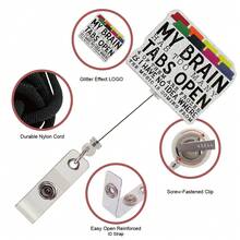 Suport pentru carduri de insignă cu desene animate amuzante, șnur durabil personalizat pentru carduri de identitate imprimate, potrivit pentru studenți, profesori, angajați, medici, asistente medicale și alte grupuri - Multicolor - Vizualizare 11