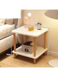 3-Tier Modern Gold Edge Side Table - Space-Saving, Movable Coffee Table For Living Room And Outdoor Use