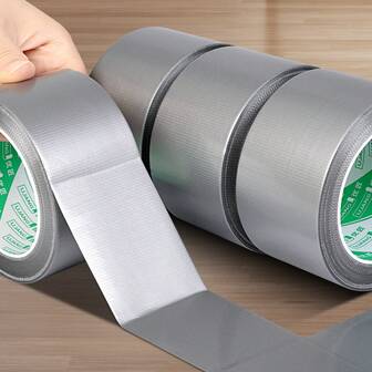 Enkelsidig tejp för flera ytor - 130 μm, PE-yta, restfri för kontor/gör-det-själv-projekt, tygtejp