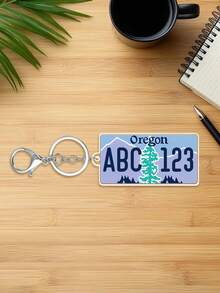 Customized Personalized USA State License Plate Replica Keyring Keychain,Customize Text,72 Styles,Personalized Acrylic Keychain USA State License Plate Replica Keyring Custom Car Accessory 50 States - Multicolor - View 10