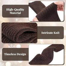 Leg Warmers Women Fashion Knit Warm Leg Warmers Winter Knitted Warmer 80s Ribbed Knitted Long Socks Party Sports Party Sports Soft Fashion Knit Calf Accessories - ban đầu - Xem 4