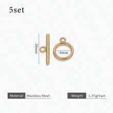 5pcs/Set Stainless Steel OT Clasp For Pearl Necklace & Bracelet, DIY Jewelry Making Accessories - OT Buckle - View 13
