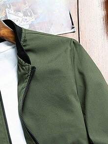 男士舒适翻领夹克 - 柔软纯色，拉链开合，长袖，商务风格，适合户外活动和休闲穿着，百搭透气