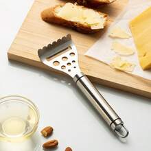 1pc 2-In-1 Stainless Steel Cheese Grater, Cheese Shredder & Zester, Kitchen Tool