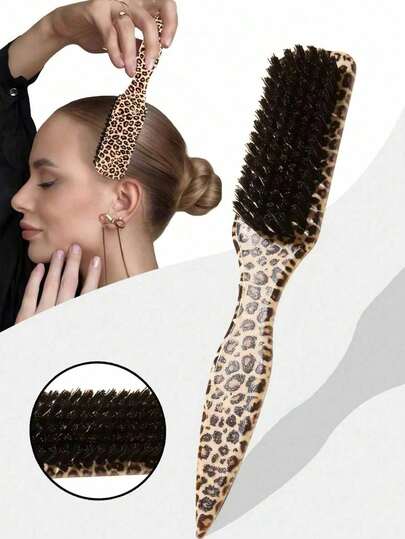 Pointed Mustache Brush, Vintage Gentleman's Hairstyle Wax Brush, Beard Brush, Smooth Ponytail Comb - Wide Pointed Tail Comb And Fluffy Hair Brush, For Parting And Sectioning