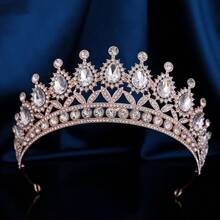 Baroque Crystal Bridal Crown Headpiece, Classic Luxury Alloy Wedding Crown, Crystal Gown Princess Tiara Accessory, Suitable For Women's Wedding, Birthday Party And Other Important Occasions Valentine's Day Accessories - Crown - View 26