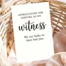 1 pieza Tarjeta de felicitación sincera "AGRADECIMIENTO POR SERVIR COMO MI TESTIGO" con sobre (11cm x 16cm / 4.33in x 6.29in) - Diseño de tipografía minimalista, perfecta para agradecer a un testigo de boda, Tarjeta de felicitación | Tarjeta de agradecimiento por ser testigo de boda | Tarjeta de felicitación de papel - Multicolor - Ver 7