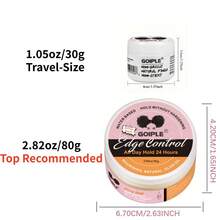 Goiple 80g/30g Styling Gel, Strong Hold Gel, Infused With Moroccan Argan Oil And Olive Oil, Non-Greasy, No Flaking, Long-Lasting Hold, Professional Styling Gel Suitable For All Hair Types - Multicolor - View 5