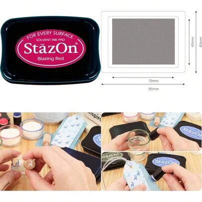 New Tsukineko - StazOn Solvent Ink Pad - Blazing Red