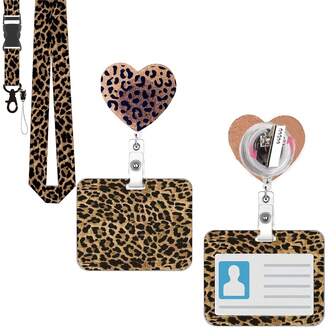 1 قطعة (حامل بطاقة + سلسلة + مشبك شارة) بطاقة هوية بشكل قلب مطبوع بنمط نمر بني بسيط، حامل شارة عمل لامع مع مشبك دوار، سلسلة منفصلة بنمط نمر للبطاقة الشخصية، حامل بطاقة اسم، ملحق شارة للمساعد الطبي، واقي بطاقة الهوية للممرضات والمقدمي الرعاية والموظفين والطلاب والمعلمين، لوازم مكتبية وهدايا لكل يوم