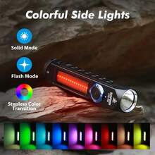 IF23 PRO 5000lm Flashlight XHP70B Led Rechargeable USB C Bright EDC Torch With RGB Magnet Outdoor Emergency - 6000-6500K - View 6