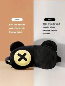 1 chiếc mặt nạ ngủ hình gấu hoạt hình dễ thương - Chất liệu sợi polyester mềm mại, cản sáng hoàn toàn, thiết kế khóa kéo điều chỉnh được, màu vàng và đen, phù hợp cho công việc, du lịch, ngủ trưa - Không cần pin, chất liệu bền, cần thiết cho thời gian rảnh rỗi của nhân viên văn phòng. - Nhiều màu - Xem 7