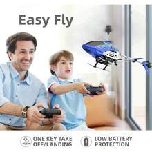 Helicóptero de Control Remoto Mini con Cámara RC para Niños y Adultos - Azul - Ver 1