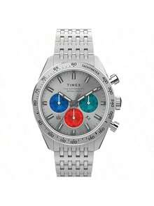 Timex Waterbury Men's Three-Hand Quartz Watch Stainless Steel Case Scratch Resistant Glass TW2V42400 - Silver - View 6