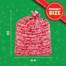 CZ JOYIN 8 bolsas de regalo gigantes de Navidad gigantes de 44 x 36 pulgadas con etiquetas de regalo para regalos de día festivo regalos de Navidad de gran tamaño suministros de recuerdo de fiesta resistentes bolsas de regalo grandes 8764 - blancorojoverdeRojoVerdeBlanco - Ver 7