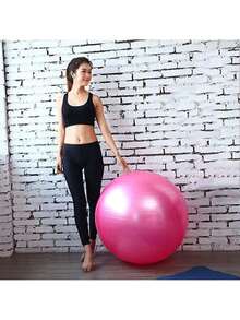 1pc Thick Anti-Burst Yoga Ball - Pilates Fitness Ball For Balance And Sensory Training, Gym Exercise Equipment (Random Hole Style) - Multicolor - View 7