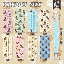 German Shepherd Ballpoint Pens - 24Pcs Cartoon German Shepherd Pen Set Animal Retractable Smooth Writing Ballpoint Pen Gift For Women Men Students Dog Lovers Teen Office School Party Supplies - Người chăn cừu Đức - Xem 3