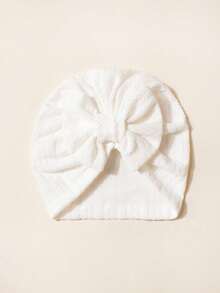 1 pieza Gorro con lazo para bebé recién nacido, diadema con moño adorable para bebés, para primavera/otoño, accesorios para niña bebé, rojo/rosa/blanco/morado/gris, mejor regalo para baby shower, Navidad, cumpleaños - Multicolor - Ver 9