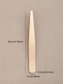 Champagne Gold Stainless Steel Tweezers - Washable, Precise Tip Design For Applying False Lashes, Nail Art, Removing Fine Hairs, Eyebrow Grooming, Versatile Makeup Tool With Pearl Finish - Champagne - View 4