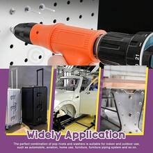 Swpeet - Juego de 560 remaches plateados de 3/32 pulgadas, 1/8 pulgadas, 5/32 pulgadas, 3/16 pulgadas, surtido de remaches con arandelas de respaldo de acero inoxidable, remaches ciegos de aluminio - Plateado - Ver 8