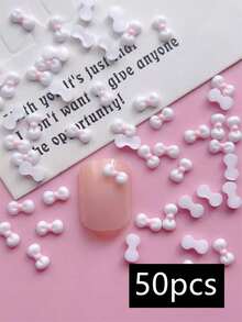 50 Peças Decoração de Unhas, Mini Laço, Adequado para Criação DIY de Arte de Unhas, Produtos para Unhas, Ornamentos de Unhas com Laço de Tamanho Pequeno, Encantos de Unhas, Vitalidade Juvenil, Estilo Adorável, Elementos Populares Japoneses e Coreanos, Suprimentos de Unhas - Multicolorido - Visão 12