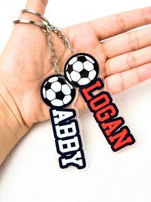 1/3/5pcs Customizable Sports Ball Keychains, Can Customize Name, Keychain/Bag Tag, Keychains, Name Tags, Sports Keyrings, Personalized Sports Keychains, Men's Sports Keychains, Personalized Sports/School Tags - Customized Acrylic Sports Keychains - Backpack Name Tags - Team Gifts, Gifts For Her, Gifts For Him, Gifts For Mom, Gifts For Friends, Home Decor, Decorations, Personalized Gifts, Custom Gifts - Multicolor 5 (balls) - View 7