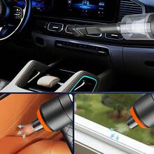 Aspiradora portátil para automóvil, aspiradora y soplador de doble función de alta potencia, purificador de aire sin varilla multifuncional, limpiador de automóvil, diseño compacto, aspiradora elegante, succión potente, aspiradora de doble función, succión fuerte, imprescindible para los propietarios de automóviles. - Negro - Ver 2