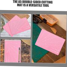 A3/A4/A5尺寸切割垫，带网格线和刻度标记 - 耐用PP塑料工艺切割垫，适用于精确切割、雕刻、烘焙、陶艺等 - 是感恩节、万圣节、圣诞节和返校季送给工艺爱好者的理想礼物（多种颜色可选），也适用于缝纫、印章、DIY和工艺项目。迷你切割垫 - 彩色 - 查看 10