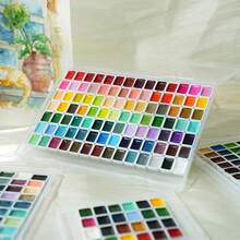 98 Color Solid Watercolor Paint Set - Professional Artist Grade, Suitable For Chinese Painting, Landscape Painting And DIY Crafts, Comes With Portable Gift Box For Easy Storage And Carrying