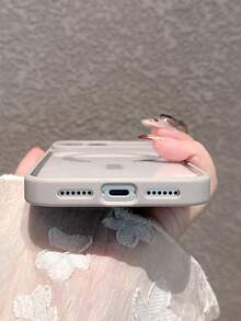 Simple Acrylic Gray Edged Transparent Magnetic Phone Case Compatible With IPhone 17 Pro Max/17 Pro/17 Air/17/16 Pro Max/16/16 Pro/16 Plus/11/15/15 Pro/15 Pro Max/12/13/14 Pro Max/12 Pro/12 Pro Max/13 Pro/13 Pro Max/14 Pro/14 Pro Max/14 Plus, Anti-Yellowing Hard Shell - Gray - Magnetic Upgrade Version - View 7