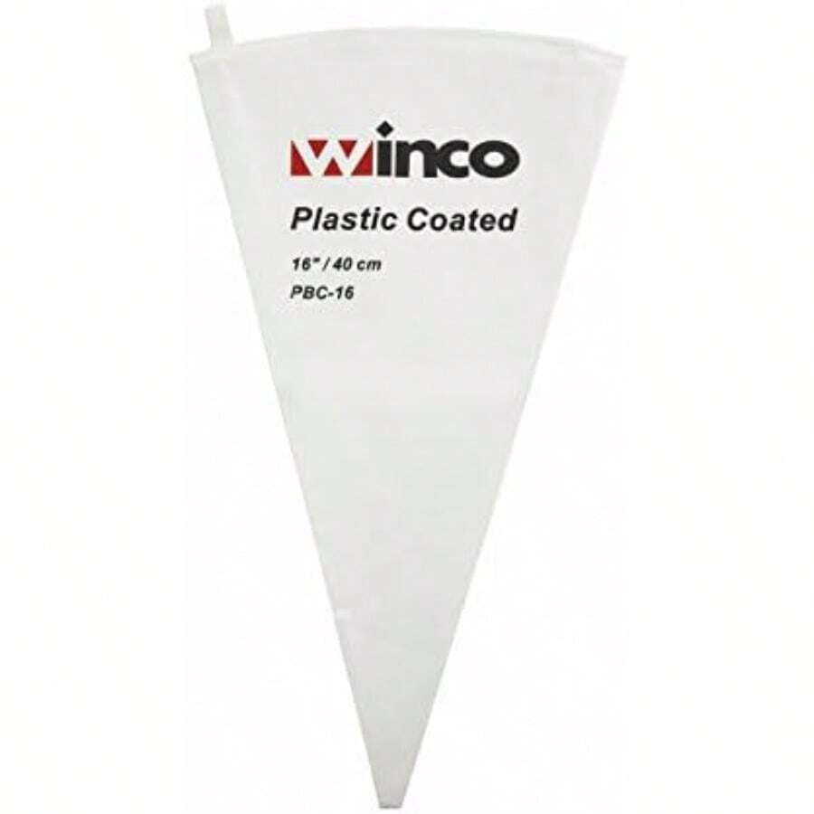 Winco - Bolsa de repostería de algodón con revestimiento de plástico, 21 pulgadas, color blanco, talla M(40.6 cm) - Multicolor - Ver 1