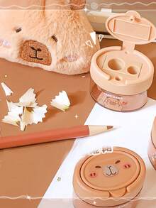 1/3PCS Capybara Fun Flip Flip Double Hole Pencil Sharpener Elementary School Cartoon Creative Mini Sharpener Pen Sharpener Pen Sharpener