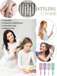 Lược tạo kiểu tóc xoăn, Lược tạo kiểu tóc xoăn, Lược tạo kiểu tóc xoăn, Lược chải tóc xoăn để chải và tạo kiểu tóc xoăn cho nam và nữ nhằm giảm hiện tượng tóc bị kéo và tách lọn, Lược chải tóc, Lược, Dụng cụ làm tóc, Sản phẩm và phụ kiện tóc cho tiệm cắt tóc, Đồ dùng làm đẹp thiết yếu khi đi du lịch - Nhiều màu - Xem 4