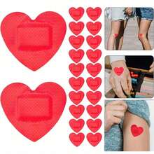 200/100/10片装多色心形创可贴，耐用、高弹、防水透气，居家户外备用创可贴，这款新款彩色创可贴也可作为节日派对装饰，是摄影爱好者的必备品。可单独包装或礼盒包装。 - 紅色 - 查看 4