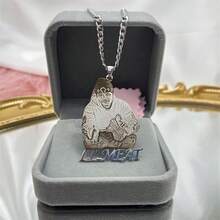 Custom Stainless Steel Photo Necklace, Personalized Engraving Pendant Necklace, Custom Memory Jewelry, Family Gift - Multicolor - View 4