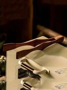 1个木制牛排夹，耐高温厨房食品水果面包煎炸烧烤夹，意面夹 - 彩色 - 查看 5