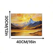 1 Piece 40*50cm Sunshine Mountain Digital Oil Painting, DIY Acrylic Painting Kit, Ideal Gift For Friends And Family, Hand-Painted Coloring, A Surprising Gift - Multicolor - View 16