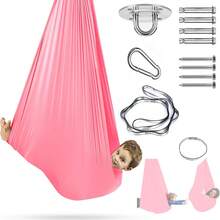 1 件适合儿童和成人的感官秋千，室内/室外拥抱秋千，儿童吊床秋千椅，儿童节礼物的理想选择（尺寸：150 * 280CM）