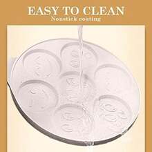 Sarten Para Tortitas , Plancha Antiadherente Para Panqueques 7 Hoyos Sartén Para Tortillas Lindo e Interesante Panqueques de Desayuno Para Niños Molde, 26 cm(Blanco inducción) - Multicolor - Ver 8