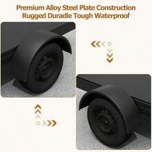 Guardabarros redondos de acero para remolque, aptos para ejes simples y traseros. Resistentes, aptos para ruedas de 14", 15" y 16". Diseño universal atornillable. Resistentes a la corrosión. 2 unidades. - Unitalla - Ver 3