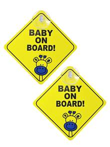 Pegatina de "Bebé a Bordo" para coches, señales de advertencia de "Bebé a Bordo" con ventosas - Multicolor - Ver 15