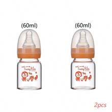 2pcs/1pc Baby Glass Milk Bottle, Heat Resistant Up To 400°C, Standard Mouth, 60ml/120ml/140ml/240ml, Multi-Stage Feeding Bottle - Multicolor - View 16