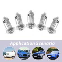 Tofficu 20 Piezas Tuercas De ExpansióN Tipo Para Tornillos Placas De Auto Anclajes Huecos Para Paredes Remaches Resistentes Para LáMinas MetáLicas - 1 - Ver 5