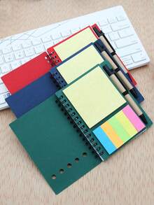 Customized Text And Personalized Design Pocket Notebook & Memo Pad Set, Suitable For Work, Home Messages, Study Marking, Index Bookmarks, Office & School Supplies, Stationery Prizes, Back To School Gifts - Multicolor - View 9